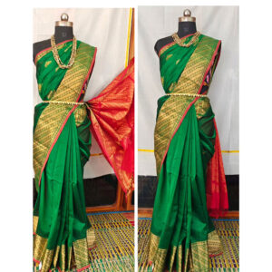 Pattu Saree With Blouse Zari Border