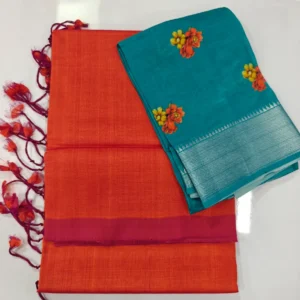 Plain saree with no border